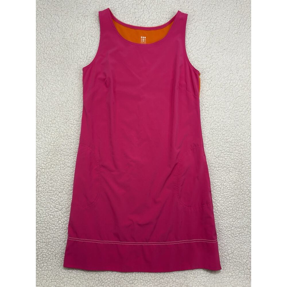 Title Nine Colorblock Daytrip Dress Tank Sleeveless Pink Orange Pockets Size M